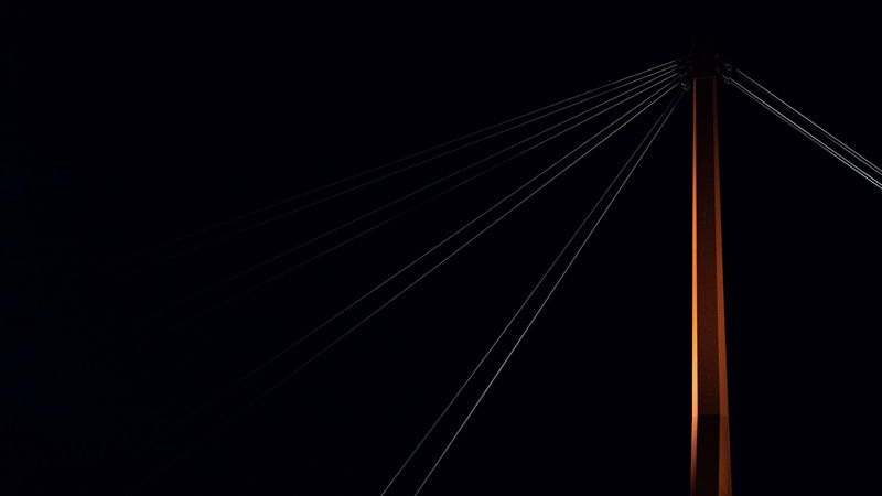 bridge, support, dark, backlight, minimalism, 4k