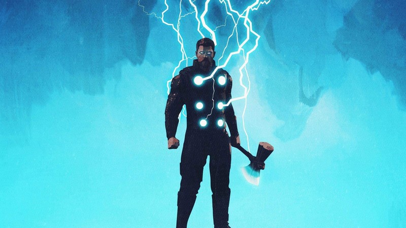 thor, hd, artwork, digital art, superheroes, digital art