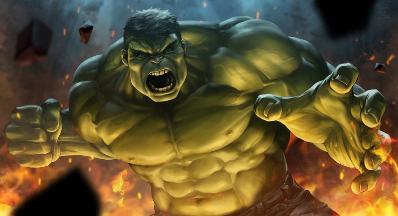 hulk, artwork, hd, digital art, superheroes
