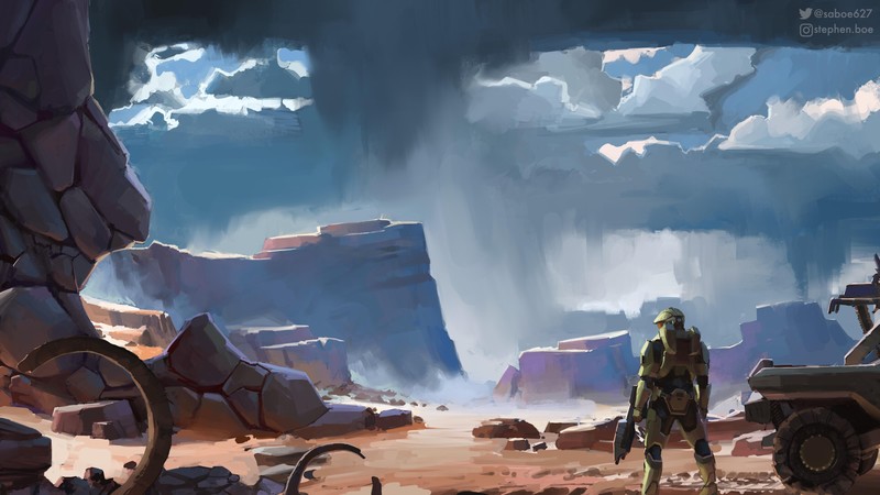halo infinite, 2018 games, halo 6, games, hd, 4k, 5k, digital art