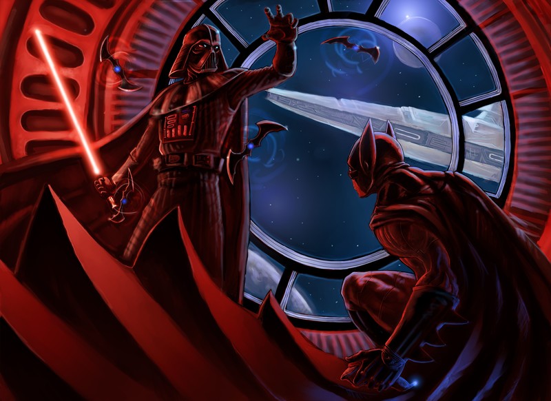 darth vader, batman, hd, 4k, 5k, artwork, artist, digital art, superheroes