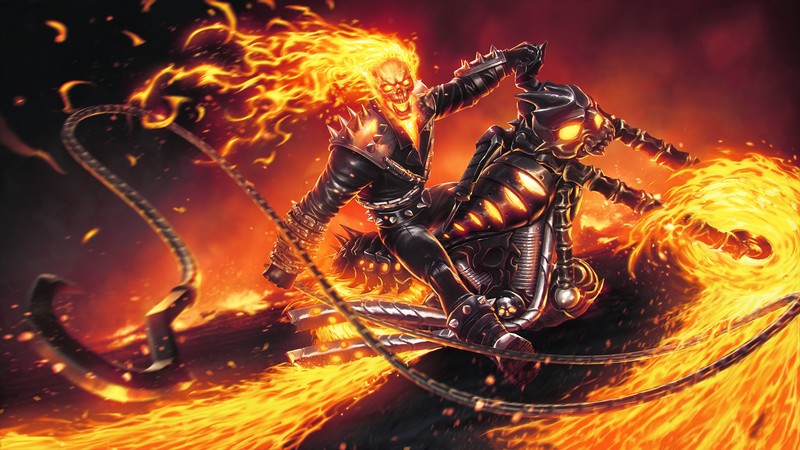 marvel contest of champions, games, hd, marvel, ghost rider, artist, artwork, artstation