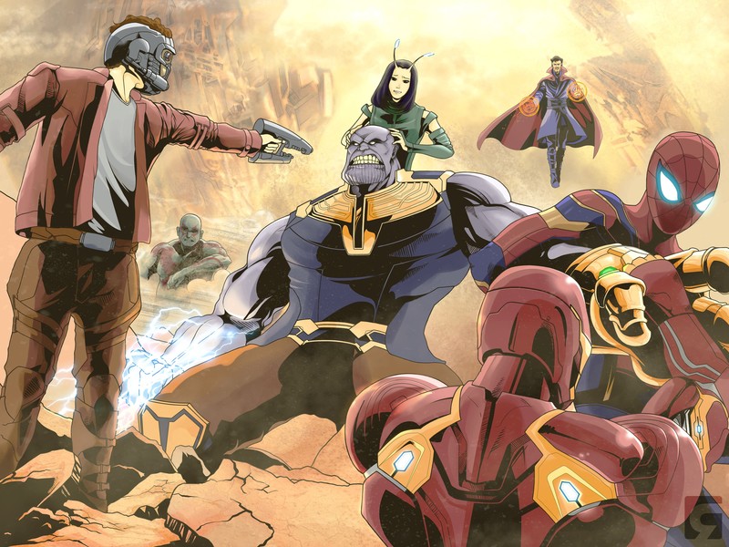 avengers infinity war, hd, 4k, artist, artwork, behance, digital art, iron man, spiderman, star lord, mantis, doctor strange