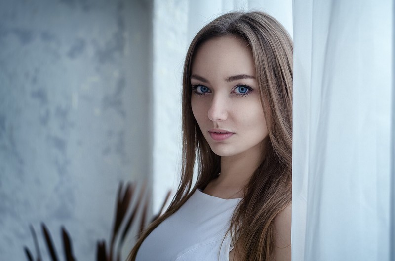 blue eyes, girls, blonde, model, hd