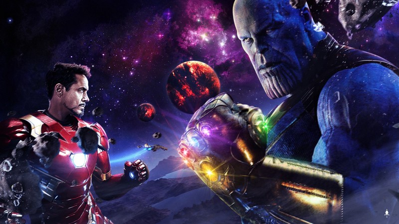 iron man, thanos, artwork, hd, artist, deviantart, digital art, superheroes