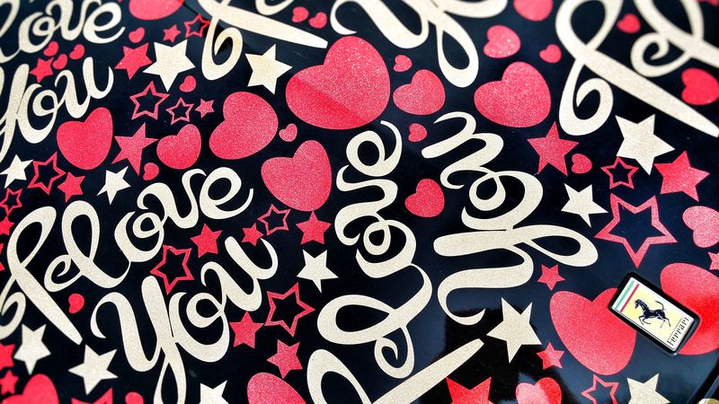 love, lettering, hearts, stars, paint, 4k