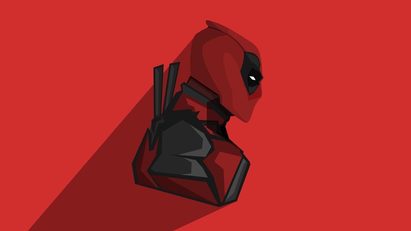 deadpool, superheroes, minimalism, hd, 4k, minimalist