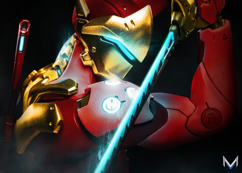 genji overwatch, overwatch, hd, artist, iron man, artwork, digital art, deviantart