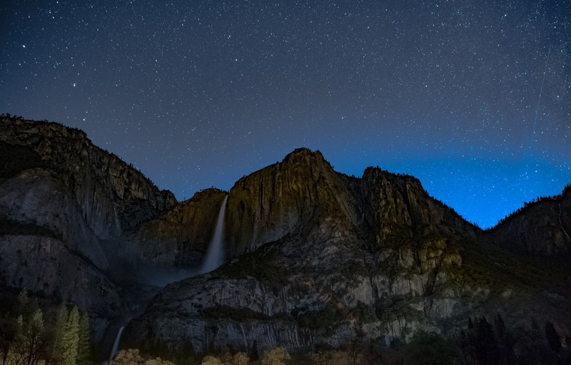rocks, mountains, stars, sky, nature, hd, 4k, 5k