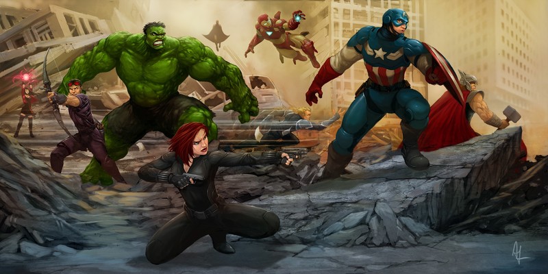 avengers, artwork, hd, artist, behance, digital art, iron man, captain america