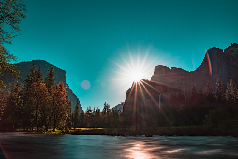 sunbeam, mountains, nature, hd, 4k, 5k