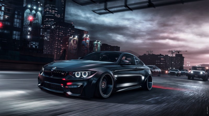 gta v, gta 5, games, bmw, reflections, hd, artstation