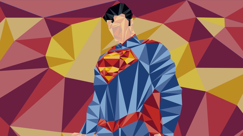 superman, artwork, hd, 4k, artist, behance, digital art, low poly