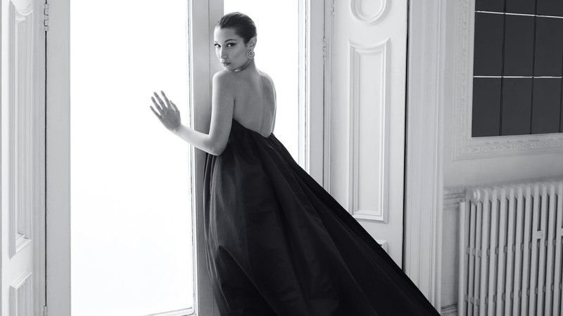 bella hadid, celebrities, girls, hd, 4k, model, 5k, monochrome, black and white