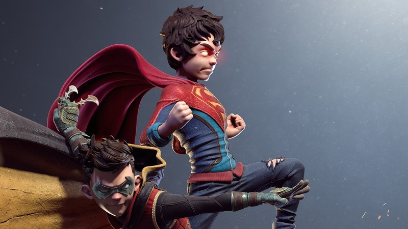 superman, robin, hd, artwork, artist, digital art, artstation