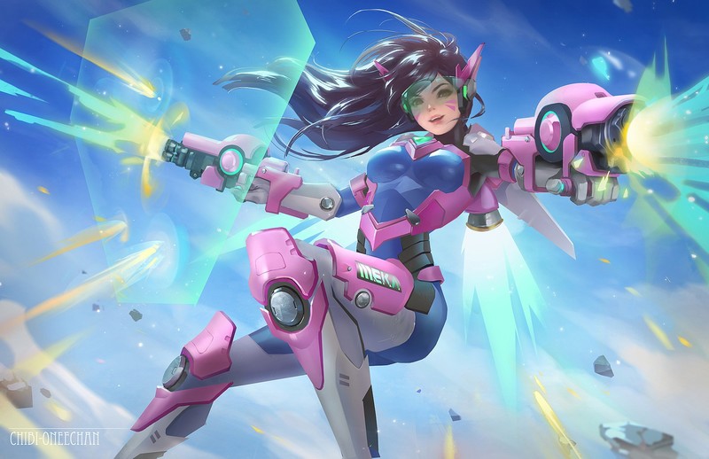 dva overwatch, overwatch, games, hd, artist, artwork, digital art, deviantart