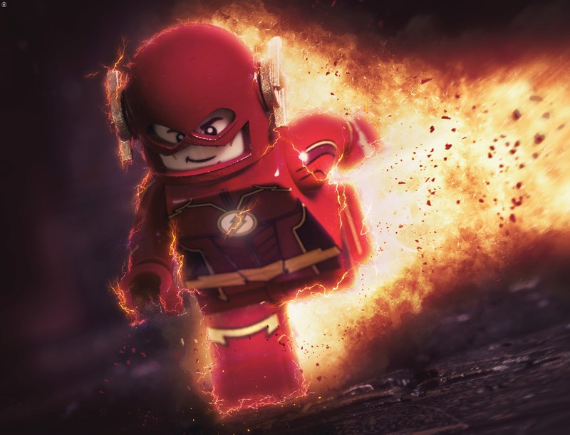 flash, superheroes, lego, hd, 4k, 5k, artist, artwork, digital art