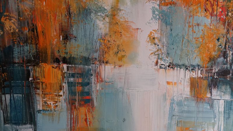 paint, brushstrokes, texture, colorful, abstraction, 4k