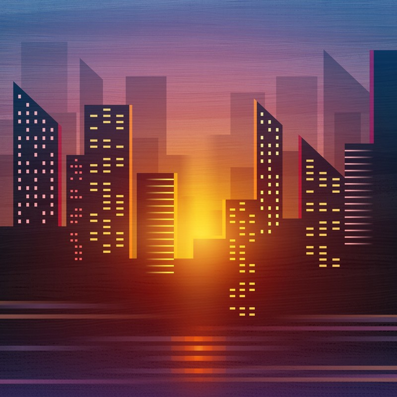 minimalism, minimalist, city, buildings, artist, artwork, digital art, hd, artstation