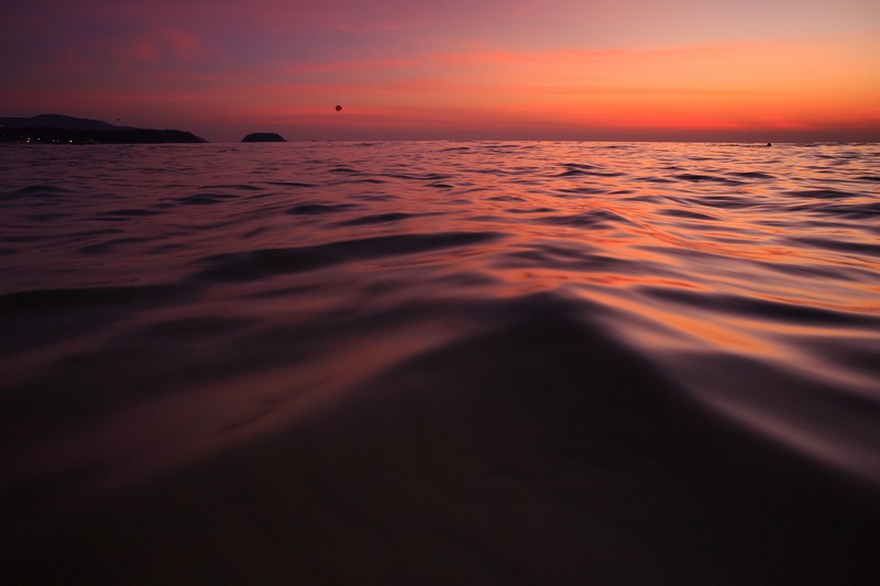 wave, sunset, landscape, nature, hd, 4k, 5k