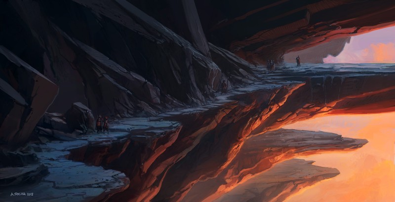 painting, artist, mountains, stones, rocks, hd, deviantart