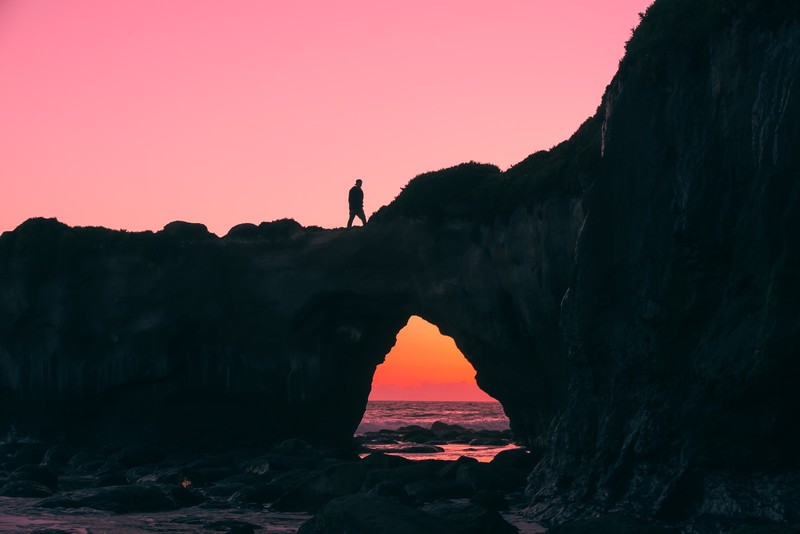 silhouette, photography, person, hd, beach, dusk, evening