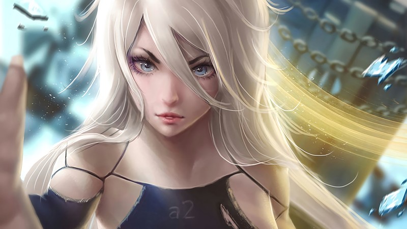 nier automata, 2018 games, games, artwork, hd, deviantart, artwork, artist, digital art, fantasy girls