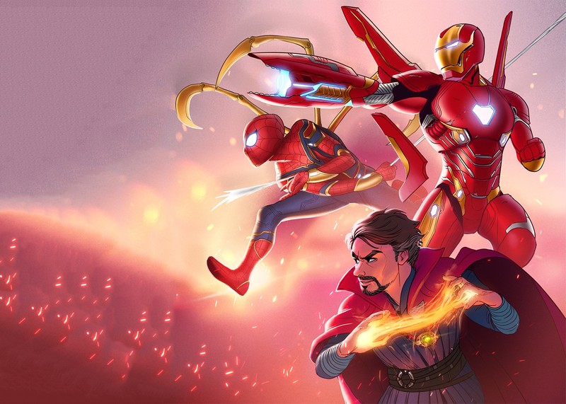 iron man, doctor strange, spiderman, avengers infinity war, superheroes, hd, deviantart