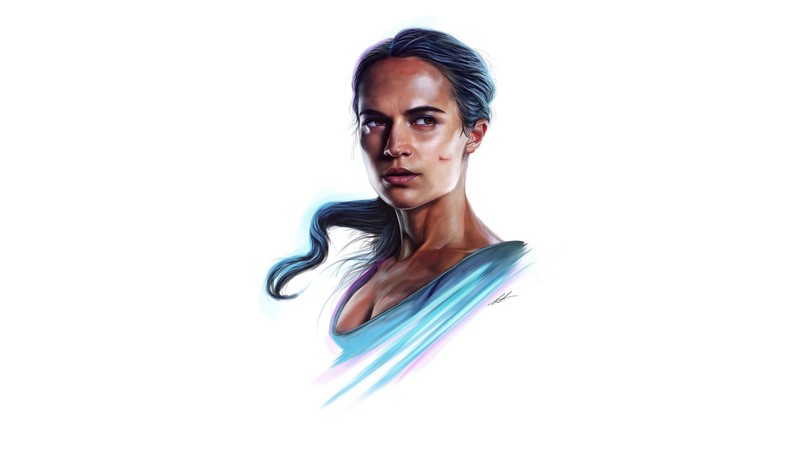 alicia vikander, lara croft, hd, artist, artwork, artstation