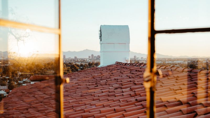 window, roof, tile, building, overview, 4k