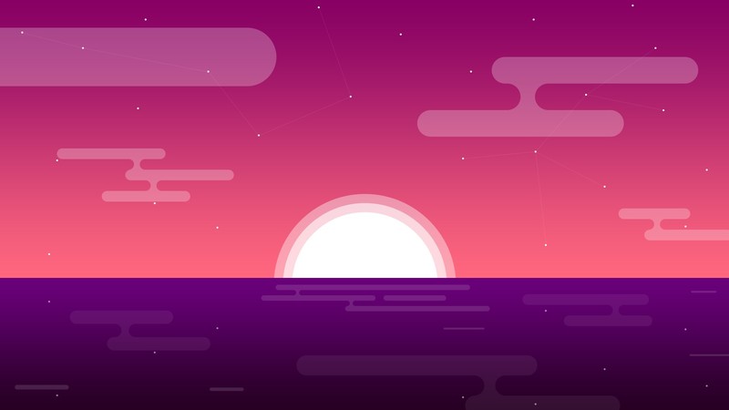 minimalism, sunset, artist, artwork, digital art, hd, minimalist