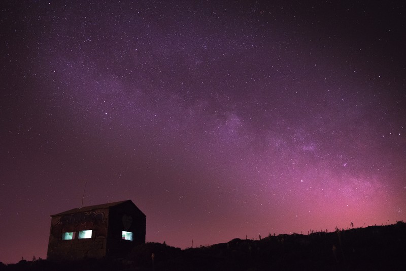 milky way, house, nature, hd, 4k, 5k, photography