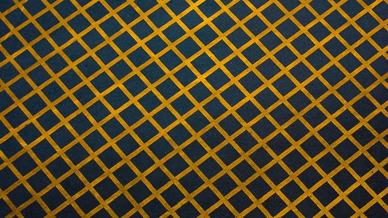 grid, pattern, texture, markup, asphalt, 4k