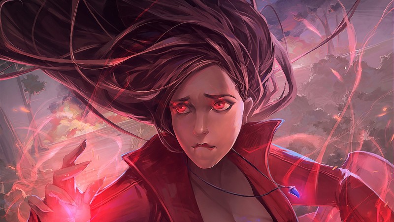 scarlet witch, avengers infinity war, 2018 movies, artwork, hd, artist, artstation