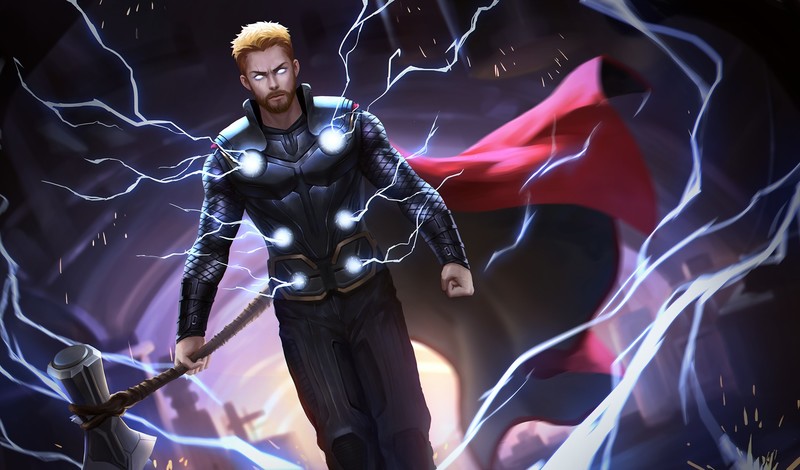 thor, avengers infinity war, artwork, artist, hd, artstation