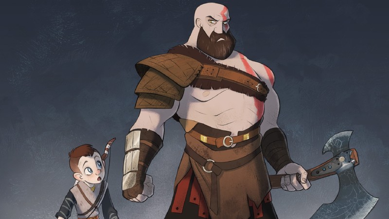 kratos, god of war 4, god of war, games, hd, artwork, artist, digital art, deviantart