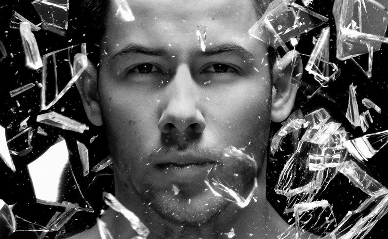 nick jonas, music, male celebrities, hd, monochrome, black and white