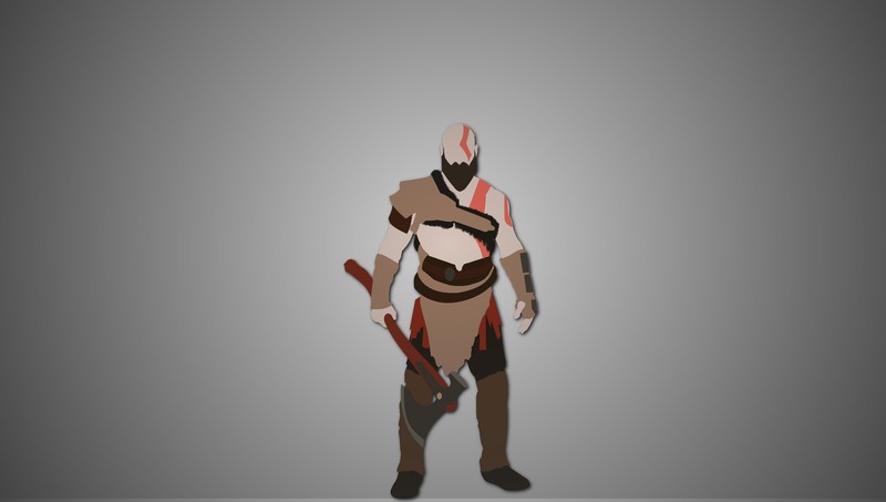 kratos, god of war 4, god of war, 2018 games, games, ps games, hd, minimalism, minimalist, deviantart