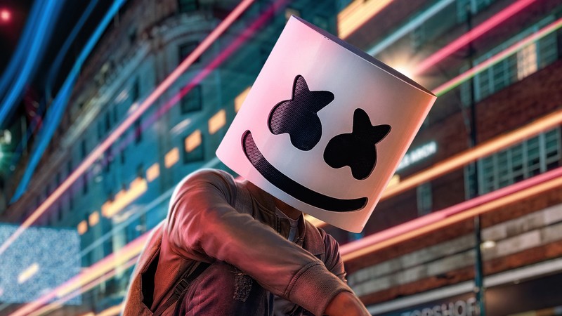 marshmello, dj, mask, music, hd, 4k, 5k