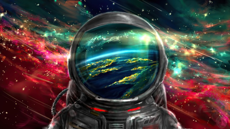 astronaut, artist, artwork, digital art, hd, 4k, galaxy, space, deviantart