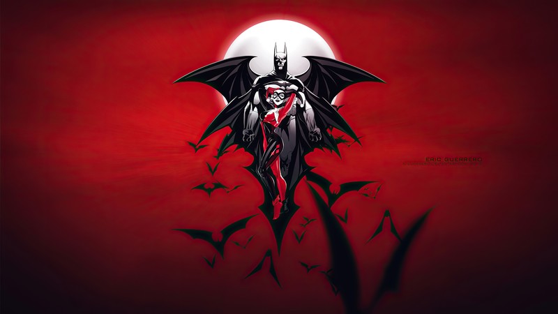 batman, harley quinn, superheroes, hd, 4k, artist, artwork, digital art, deviantart