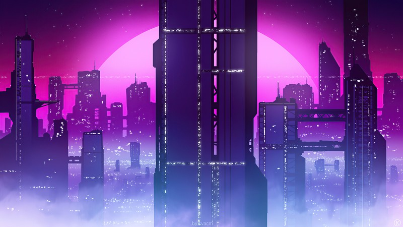 synthwave, retrowave, artist, artwork, digital art, hd, 4k, artstation