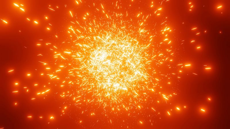 sparks, bright, light, glow, abstraction, 4k