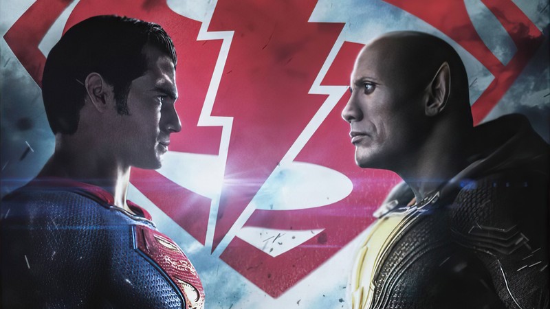 superman, black adam, superheroes, artwork, artist, hd, 4k