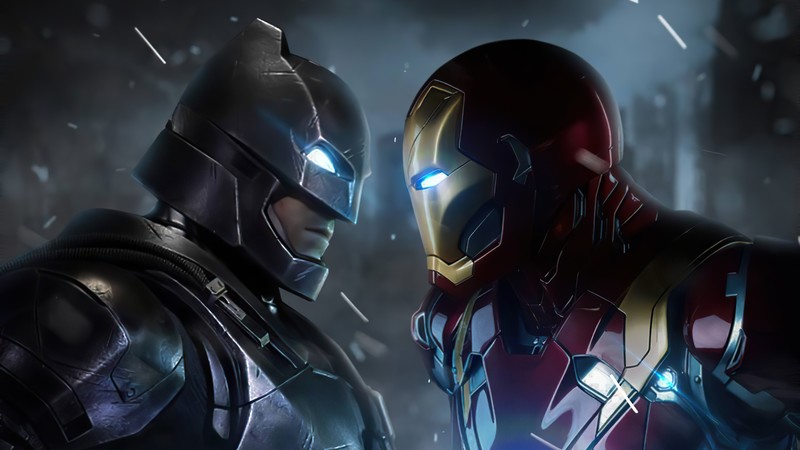 iron man, batman, superheroes, artwork, artist, hd, 4k