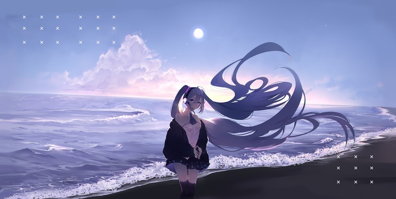 hatsune miku, vocaloid, anime, anime girl, hd, artist, artwork, digital art, 4k