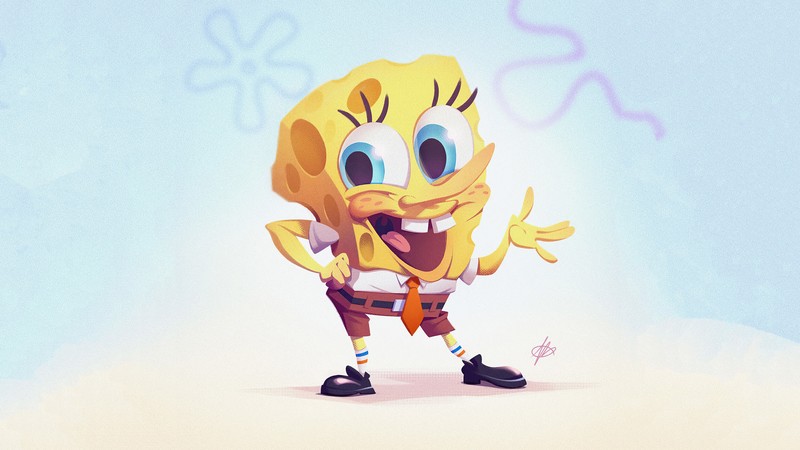spongebob, cartoons, hd, 4k, artist, artwork, digital art, artstation