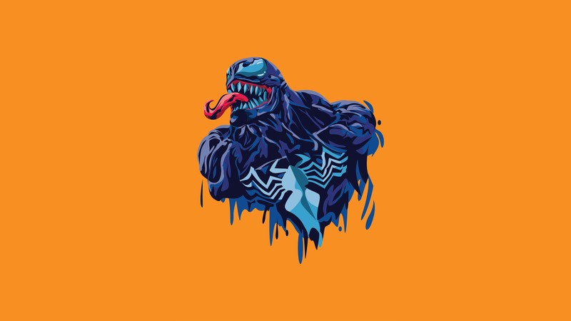 venom, superheroes, artwork, minimalism, artist, hd, 4k