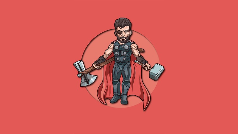 thor, superheroes, artwork, minimalism, artist, hd, 4k