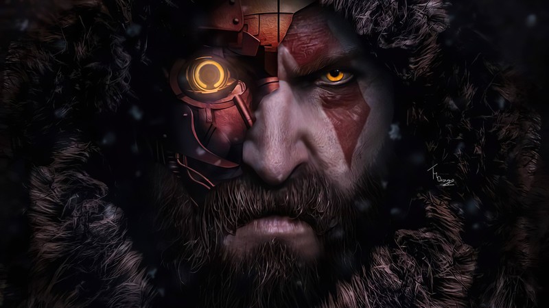 kratos, cyberpunk, games, artwork, hd, 4k
